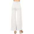 thumbnail image 3 of Women's Solid Casual Stretch Knit Elastic Waist tie Belt Wide Leg Pants, 3 of 5