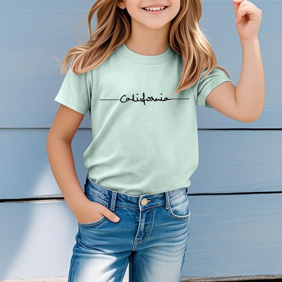 SNKSDGM 4Th of July Toddler Girls Graphic Tees Toddler Little Boys Kids Girls Luminous Animals Long Sleeve Shirt Tops Tees Clothes White Shirt Girls 14-16 12-13 Years