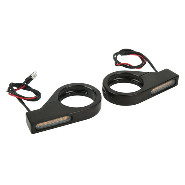 Feu de Signalisation de Moto 12V LED Étanche Lampe Clignotante Universelle pour Fourches de 41mm