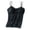 Black, variant on Plus Size Women's Lace Bralette Camisole,Spaghetti Strap Beauty Back Wireless Padded Anti-Exposure Layering Underwear Camisole