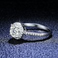 thumbnail image 4 of Anillo de moissanita s925 anillo de plata esterlina tarjeta de inicio 1 quilate bolsa redonda Mosan Diamond joyería de mujer, 4 of 4