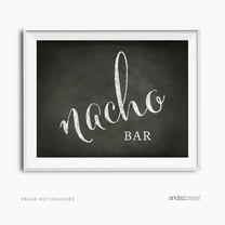 Nacho Bar Vintage Chalkboard Wedding Party Signs
