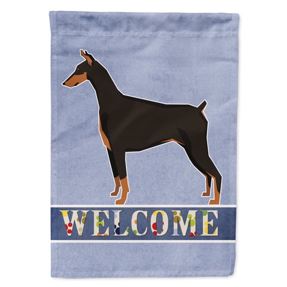 Carolines Treasures CK3594CHF Doberman Pinscher Welcome Flag Canvas House Size  Large multicolor