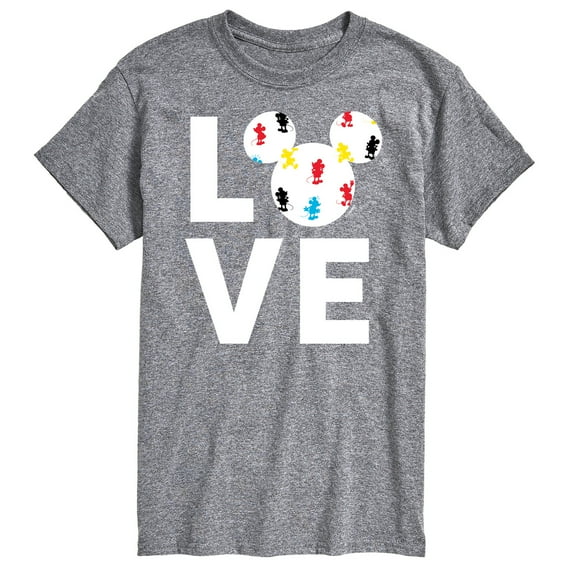 Mickey & Friends - Love Mickey Logo - Men's Short Sleeve Graphic T-Shirt