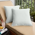 thumbnail image 3 of Sunbrella Sorra Home  Canvas Indoor/Outdoor Corded Square Pillows (Set of 2) Canvas Melon 22 in x 22 in, 3 of 5