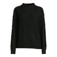 thumbnail image 2 of Love by Design Women's Juniors Mixed Cable Knit Sweater with Long Sleeves, Midweight, 2 of 5