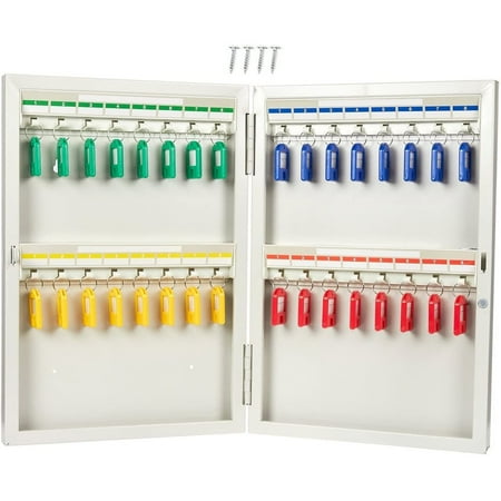UPC: 0817997020146 | Wall Mounted Key Box Cabinet for 32 Keys with Tags  10.25 x 15 x 2 in.