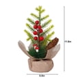 thumbnail image 4 of Deago 11.8" Small Artificial Mini Tabletop Christmas Tree Decorations with Holiday Ornaments Red Berry Pine Cone Greenery for Xmas Party Home Office Room Decor, 4 of 9
