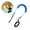 Blue, variant on Coiled Paddle Board Leash Thick Legrope Strap Replacement Surfboard Leash Coiled Spring Leg Foot Rope Surfing Leash