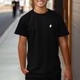 thumbnail image 5 of Dalix Ghost Midweight Embroidered Cotton Tee Jersey Mens in Black 2XL XX-Large, 5 of 5