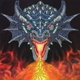 thumbnail image 2 of Craft Buddy 18cm DIY Crystal Art / Diamond Painting Card Kit - Dragon Fire Head, 2 of 4