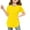 Yellow, variant on XIMIN Girls Cotton Basic T Shirts Summer Short Sleeve Shirt Solid Loose Fit Tshirt Kids Crewneck Curve Hem Soft Tunic Tops T-Shirts Plain Workout Tops