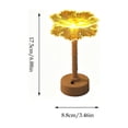 thumbnail image 3 of LED Night Light Acrylic Gift Ambient Light, Table Lamp Bedroom Bedside Decor Light, Warm Yellow Flower Shaped Desk Lamp Mini Portable Nightstand Lamp, 3 of 8