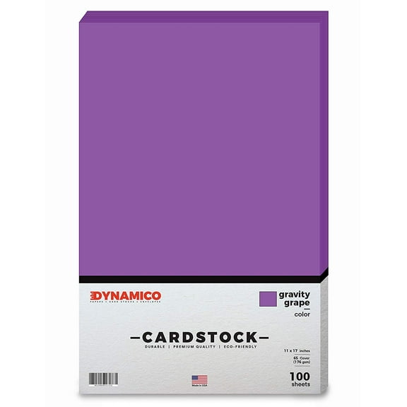 Gravity Grape 11 x 17" Cardstock Paper - Tabloid/Ledger - for Cards and Stationery Printing | Medium weight 65 LB (175 gsm) Cover Card Stock | 100 Sheets Per Pack