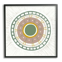 Stupell Industries Geometric Abstract Eye Fractal Abstract Painting Black Framed Art Print Wall Art