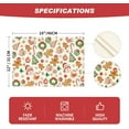 thumbnail image 6 of mubwai Gingerbread Gifts Trees Christmas Placemats Set of 4, 12x18 Inch Seasonal Winter Holiday Place Mats for Party Dining Table, 6 of 6