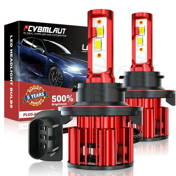 9008/H13 LED Headlight Bulbs 8000LM 6000K Xenon White High Low Beam Combo Conversion Kit