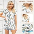 thumbnail image 2 of TEMOFON Blouses for Women Floral Print V Neck Ruffle Short Sleeve Shirts Casual Summer Tops for Womens Clothes Casual Loose T Shirts Fashion Tee, 2 of 4