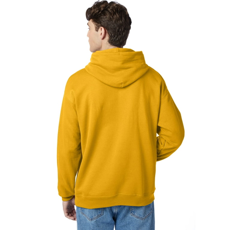Hanes EcoSmart Unisex Fleece Hoodie (Big & Tall Sizes Available) Gold M