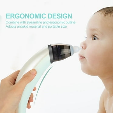 Designice Baby Nasal Aspirator Electric Nose Suction for Newborns and Toddlers - Automatic Booger Sucker for Infants - USB Charging Snot Mucus Remover with 2 Sizes of Nose Tips