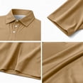 thumbnail image 6 of Big and Tall Polo Shirts for Men – Casual Short Sleeve Polo Stretch Jersey with Tonal Buttons – Sizes XLT-8XLT Camel XL, 6 of 6