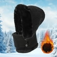 thumbnail image 4 of ManxiVoo Full Coverage Balaclava Style Knit Hat Wind Resistant Fleece Lined For Extreme Weather Outdoor Activities SizeBlack, 4 of 6