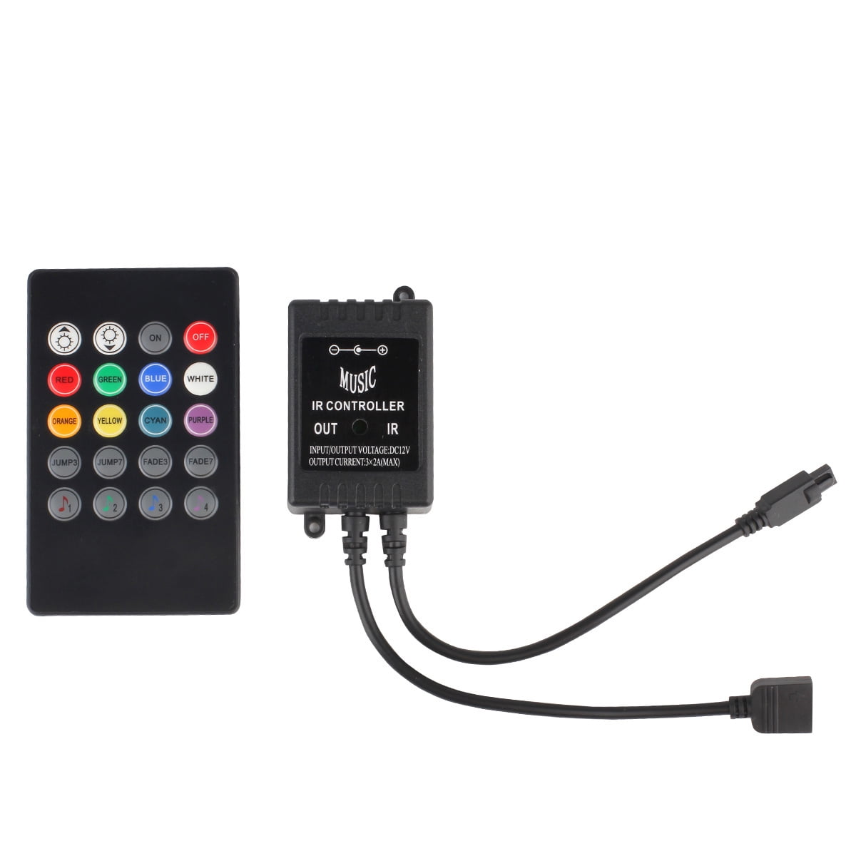 SUPERNIGHT RGB 5M 300LEDs Flexible 16.4ft SMD 5050 LED Strip Light IP65 Waterproof + 20Keys IR Controller + DC 12V Power Supply