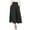 Black, variant on asdoklhq Maternity Dress,Women Solid Color High Waist Pleated A Line Long Skirt Front Slit Belted Maxi
