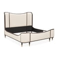 thumbnail image 4 of Michael Amini Camellia Field Queen Upholstered Chenille Bed in Linen/Warm Pecan, 4 of 11