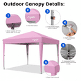 thumbnail image 4 of GVDV 10x10 Pop Up Canopy Tent, Outdoor Ez Up Gazebo One Person Set up,Shade for Commercial Event Camping Beach, Pink, 4 of 10