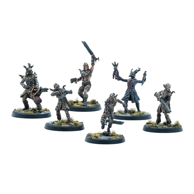 Set de miniaturas Modiphius Fallout Cult of The Mothman Clergy