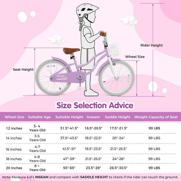 Bike Size Chart What Inch Bike For A 10 Year Old 16 Inch How Do I