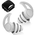 thumbnail image 1 of Tapones para los oídos LIUYMXG de silicona suave con reducción de ruido y almacenamiento gris, 1 of 5