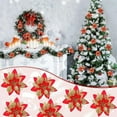 thumbnail image 3 of Wisolt Artificial Poinsettia Christmas Flowers. Red & Gold, 20 Pcs. for Indoor Decor., 3 of 6