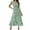 Light Green, variant on PMVFHDE Women V Neck Evening Dress Waist Tie Short Sleeve Long Dress 2025 Dresses For Women Light Purple,S
