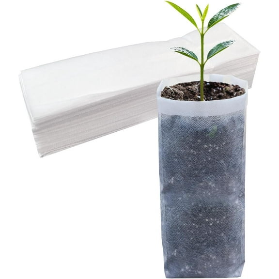 50 Pcs 13.5" H Deep Nursery Grow Bags, Non-Woven Plants Pots Container for Starting Deep Rooted Plants Vegetable, Flower, Seedling Tree (7.5"x13.5")