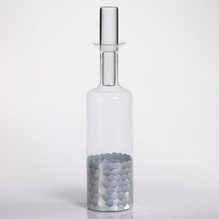 - Zodax Barclay Butera Montecito Fez Cut Glass Decanter in Gold Leaf