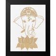 thumbnail image 2 of Varacek, Pam 15x18 Black Modern Framed Museum Art Print Titled - Golden Elephant Lotus, 2 of 5