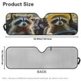 thumbnail image 5 of KUIFORTI Raccoon Windshield Sun Shade for Jeep Wrangler TJ JK JKU JL JLU ,Aluminum Foil Film Car Window Shades for Front Window,Effectively Blocking Heat and UV Rays, 5 of 6