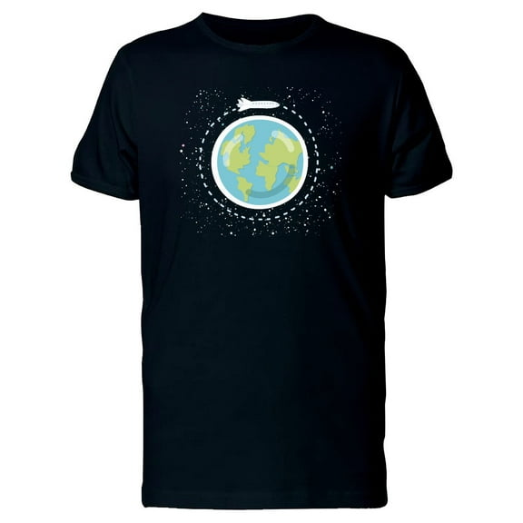 Space Shuttle Traveling Earth Tee Men's -Image by Shutterstock