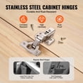 thumbnail image 6 of VEVOR Cabinet Hinges, 40 Packs Full Overlay Kitchen Cabinet Door Hinges, 100 Degree Opening Angel Soft Close Concealed Cupboard Hinges for Frameless Cabinet Type, with Mounting Screws, 6 of 9