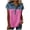 Hot Pink, variant on Summer Tops for Women 2026 Trendy Short Sleeve Shirts Crew Neck Tops Curved Hem Fashion Clothing Summer Fall Casual Top Blouse