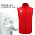 thumbnail image 6 of Gamivast Plus Size Heated Vest for Men and Women Christmas Stand Collar Full Zip Jacket Multiple Heating Zones and 3-Levels Hiking Loose Washable USB Coats Pockets Unisex Heated Vests no Power Bank, 6 of 6