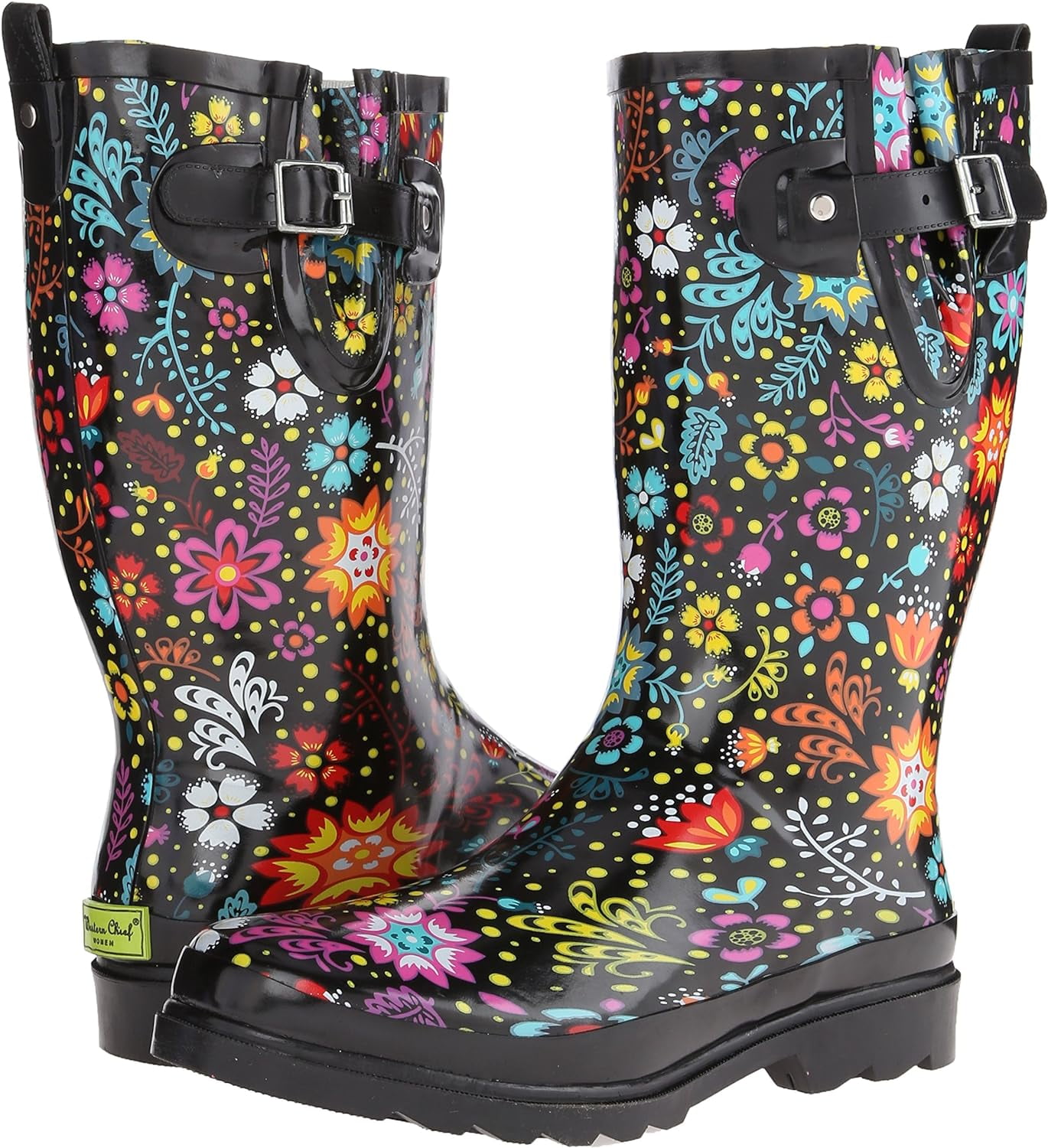 Women s Western Chief Tall Printed Rain Boot Garden Play 7 M