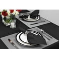 thumbnail image 3 of Contemporary Home Living 120" Jet Black Solid Classic Rectangular Table Cloth, 3 of 3