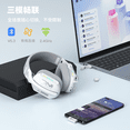 thumbnail image 3 of Siivton Wireless Gaming Headset – 2.4 GHz/Bluetooth 5.3 Gaming Headphone, 60H Playtime, Detachable Mic,for PS5/PS4,Xbox,Switch,Phone,Mac, PC(White), 3 of 9