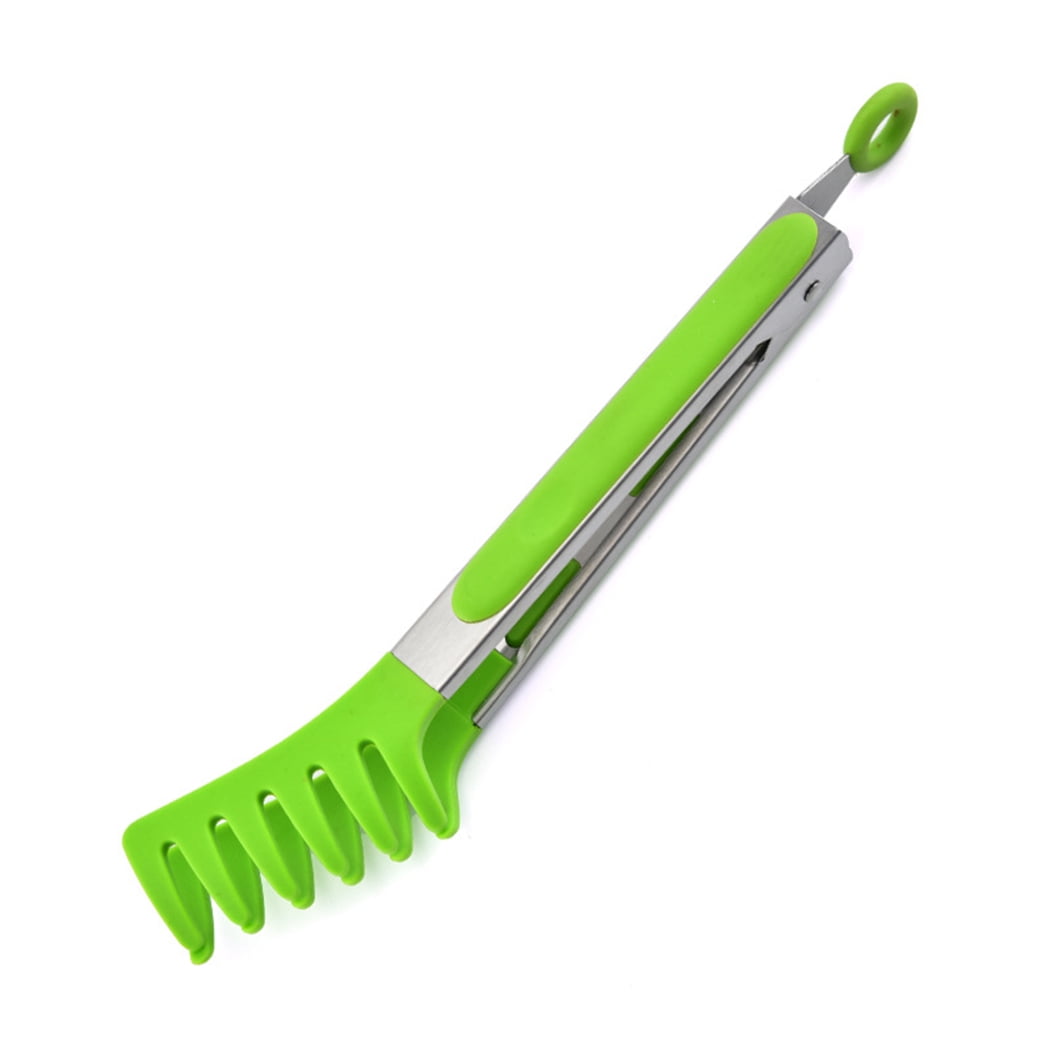 Coofit Pasta Tongs Silicone Tip Nonslip Stainless Steel Food Tongs