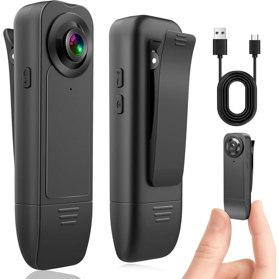 Mini Body Camera 1080P Police Body Camera with Memory Card,Mini Portable Camcorder, Sport Camera with Night Vision