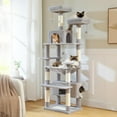 thumbnail image 2 of Large Cat Tree cm Cat Tower for Large Cats Cat Condo with SisalCove Scratching Posts and Pads Padded Perch Dual Condo and Basket for Indoor CatsGrey Small, 2 of 7