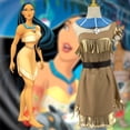 thumbnail image 2 of Disney Pocahontas princesa Anime Cosplay disfraz adulto estilo indio disfraz conjunto nueva niña Halloween carnaval Cosplay vestido conjuntovestidoSG Deng Xun unisex, 2 of 2